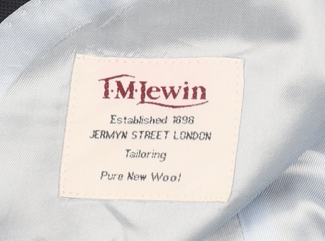 T.M.Lewin Men's Blue Suit Jacket Size 39R Formal