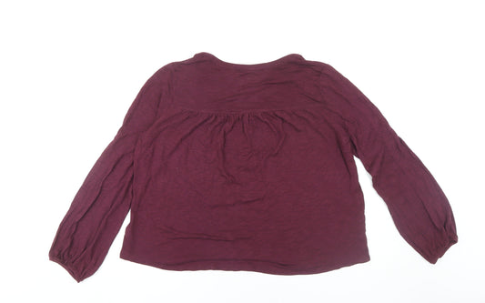 GAP Women's Red Long Sleeve Tunic Blouse M