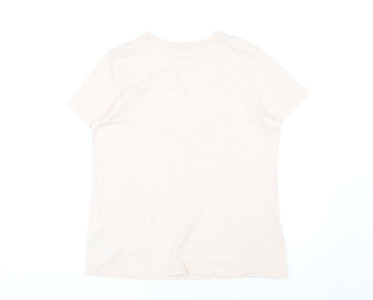 Nike Beige Unisex T-Shirt Medium Sports Casual