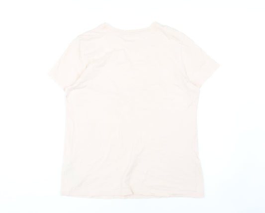 Nike Beige Unisex T-Shirt Medium Sports Casual