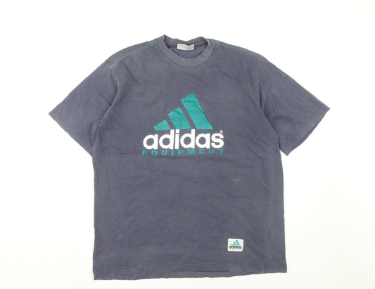 Adidas Men's Grey Graphic Print T-Shirt Size L