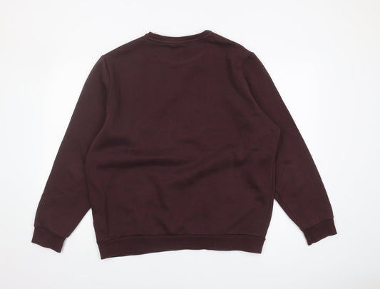 Puma Men's Brown Graphic Pullover Sweatshirt - L