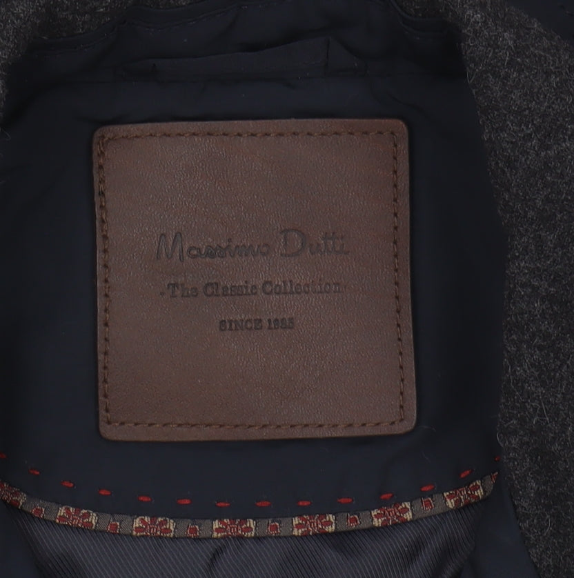 Massimo Dutti Women's Blue Quilted Jacket L