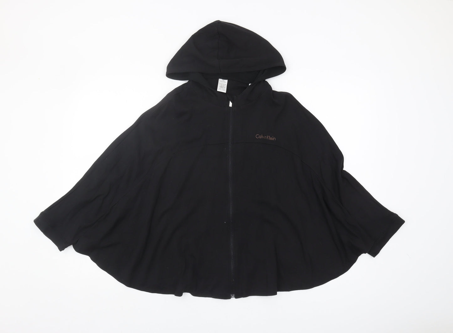 Calvin Klein Women's Black Cape XS Lightweight Hooded