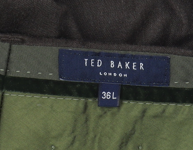 Ted Baker Men's Brown Dress Pants 36L Straight Leg