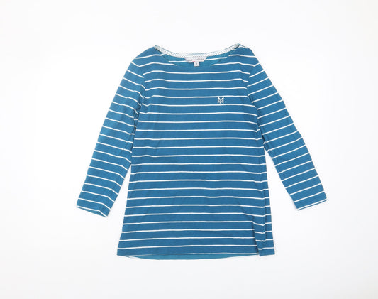 Womens UK Size 8 Crew Clothing Co. Blue 100% Cotton T-Shirt