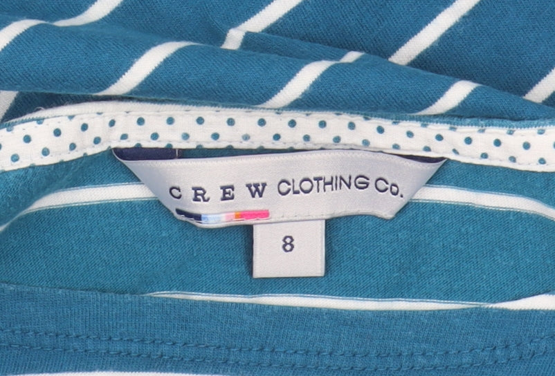 Womens UK Size 8 Crew Clothing Co. Blue 100% Cotton T-Shirt