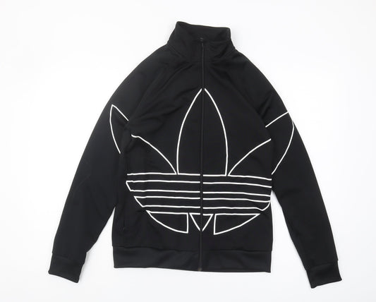 Adidas Boys Black Track Jacket 13-14 Years Sports Casual