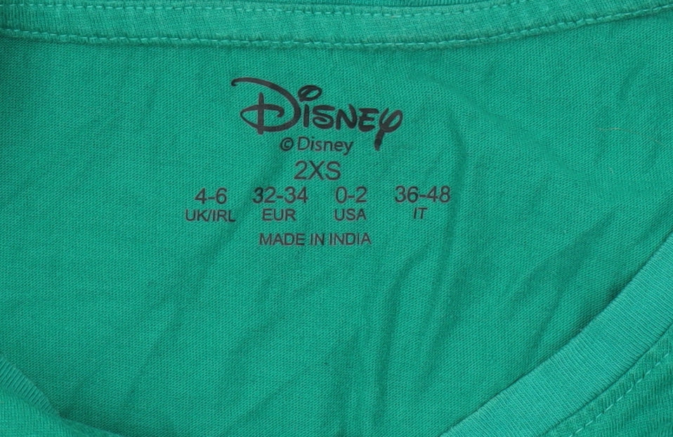 Disney Women’s Green Chip N' Dale T-Shirt 2XS 4-6