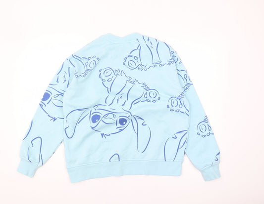 Disney Women’s Blue XS Stitch Pullover Sweatshirt