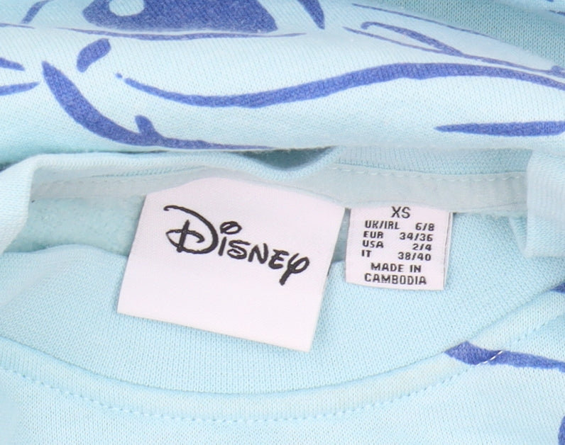 Disney Women’s Blue XS Stitch Pullover Sweatshirt