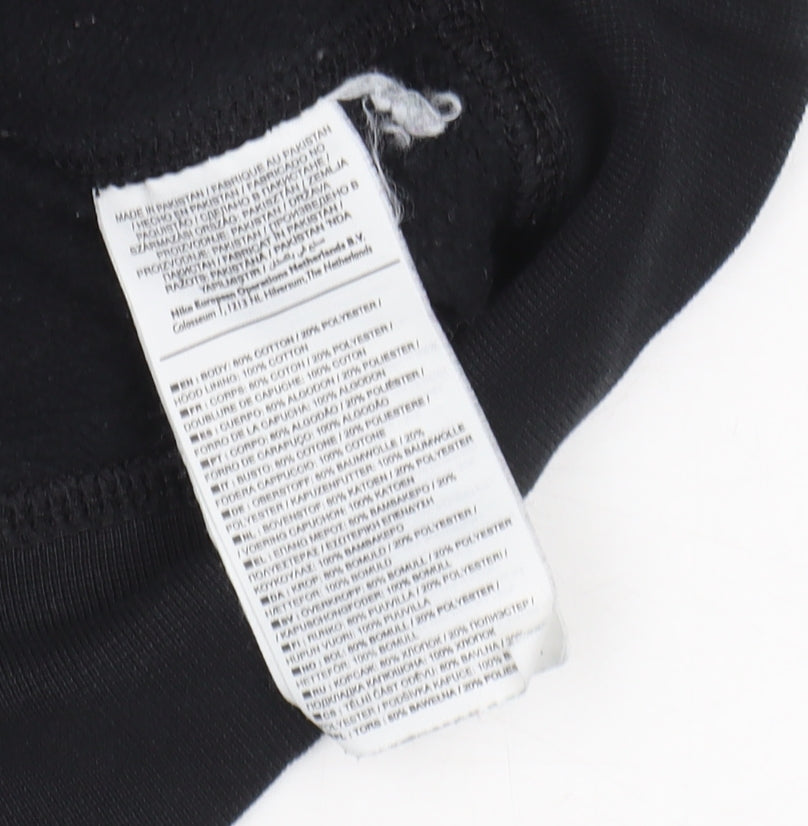 Nike Men's Black Pullover Hoodie M with Logo