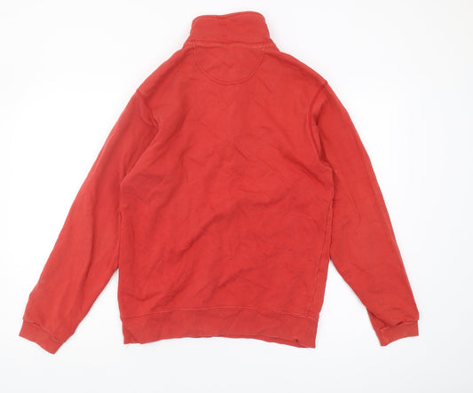 Champion Red Logo 1/4 Zip Sweatshirt, Unisex S