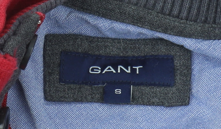 Gant Men's Red Pullover Sweatshirt, Size S, 1/4 Zip