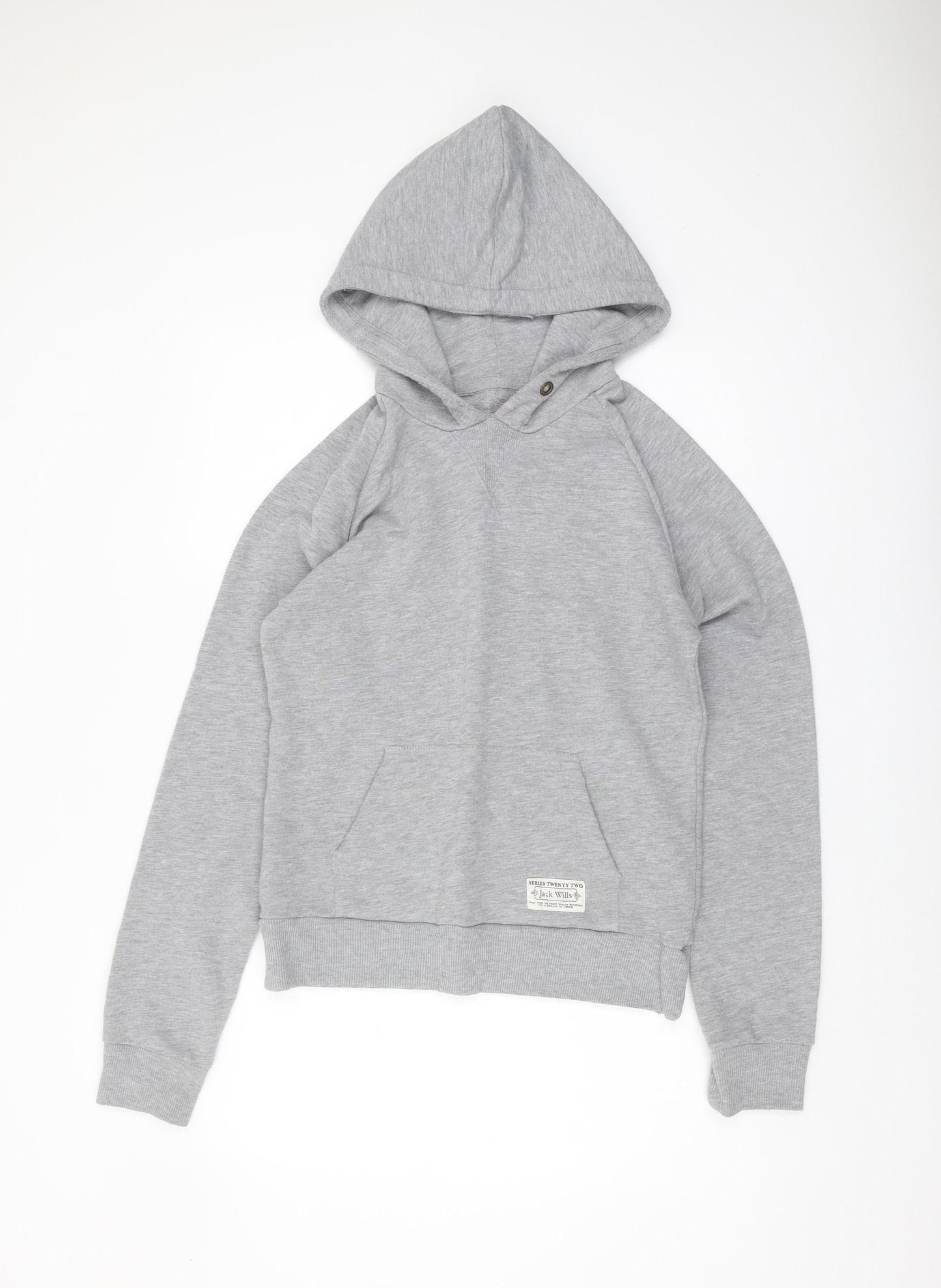 Jack Wills Women's Grey Pullover Hoodie Size 14