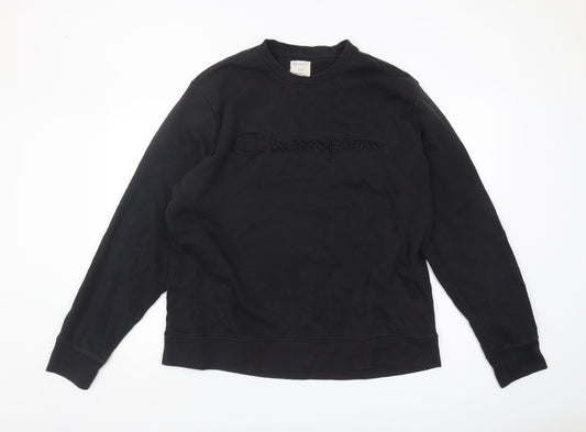 Champion Men's Black XL Logo Sweatshirt