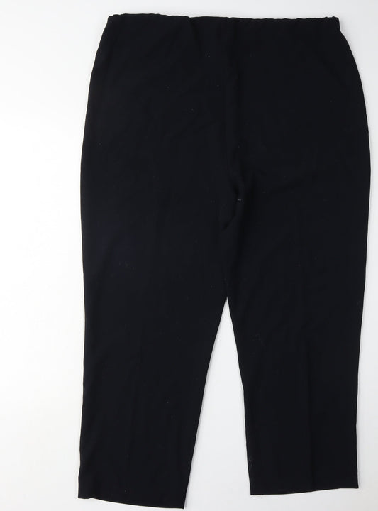 ISLE ESSENTIALS Women's Black Trousers Size 18
