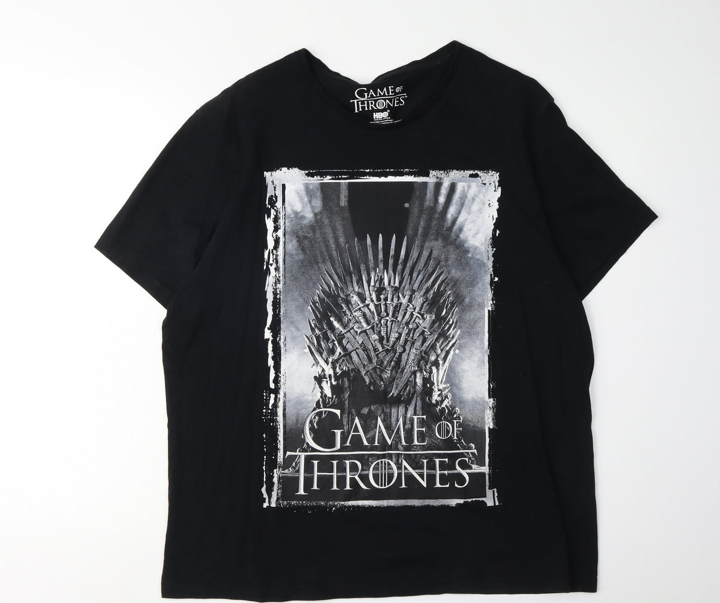 Game of Thrones Men's Black T-Shirt L Graphic Print