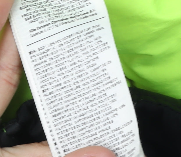 Nike Women's Black Hooded Puffer Jacket Size L