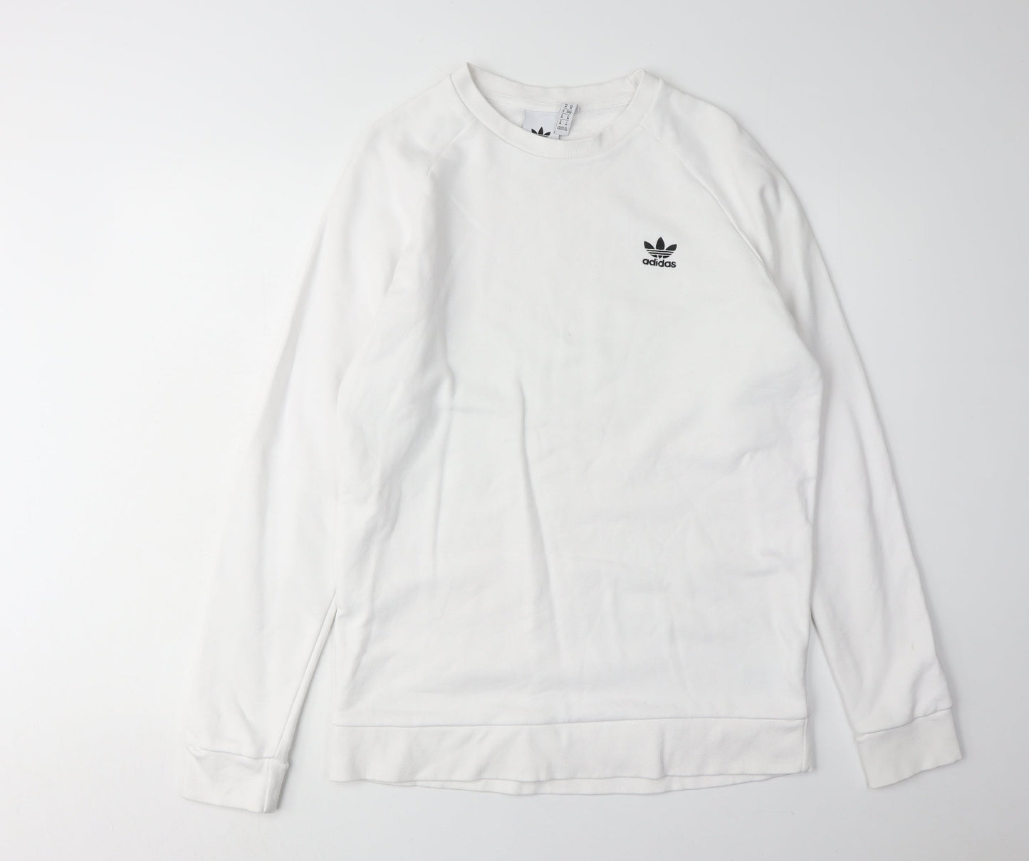 Adidas Men's White Pullover Sweatshirt M Logo