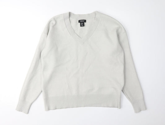 Jones New York Women’s Ivory V-Neck Pullover Jumper M