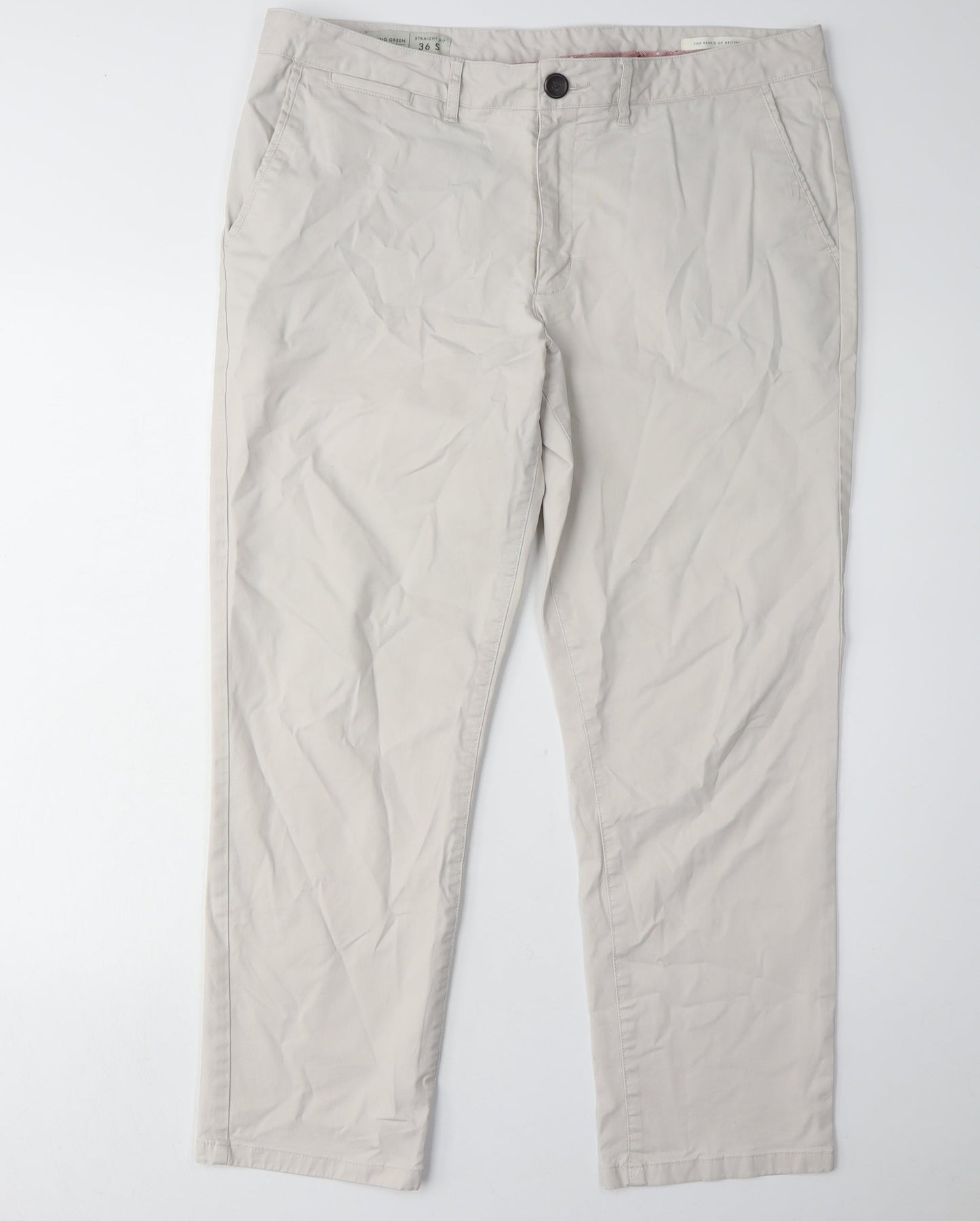 Racing Green Men's Beige Chino Trousers Size 36 S