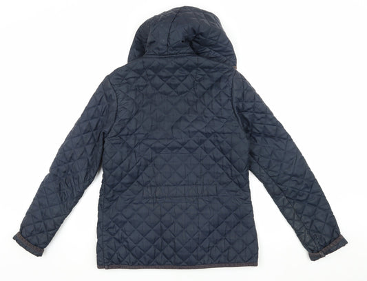 Vintage Boutique Women's Blue Quilted Jacket Size 12