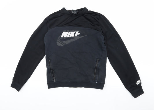 Mens UK S Regular Nike Black Pullover Sweatshirt