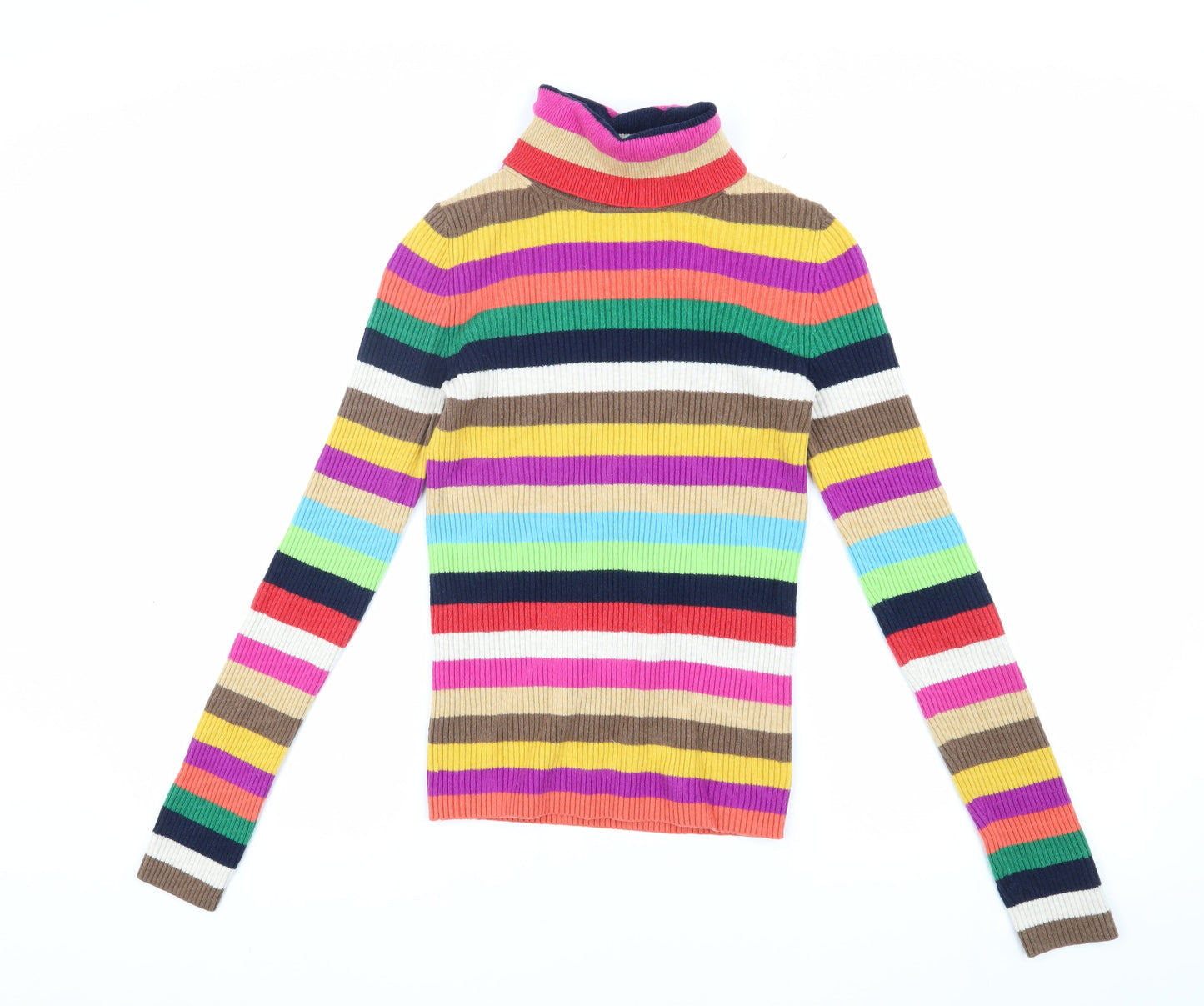 Gap Women’s Multicoloured Striped Mock Neck Jersey