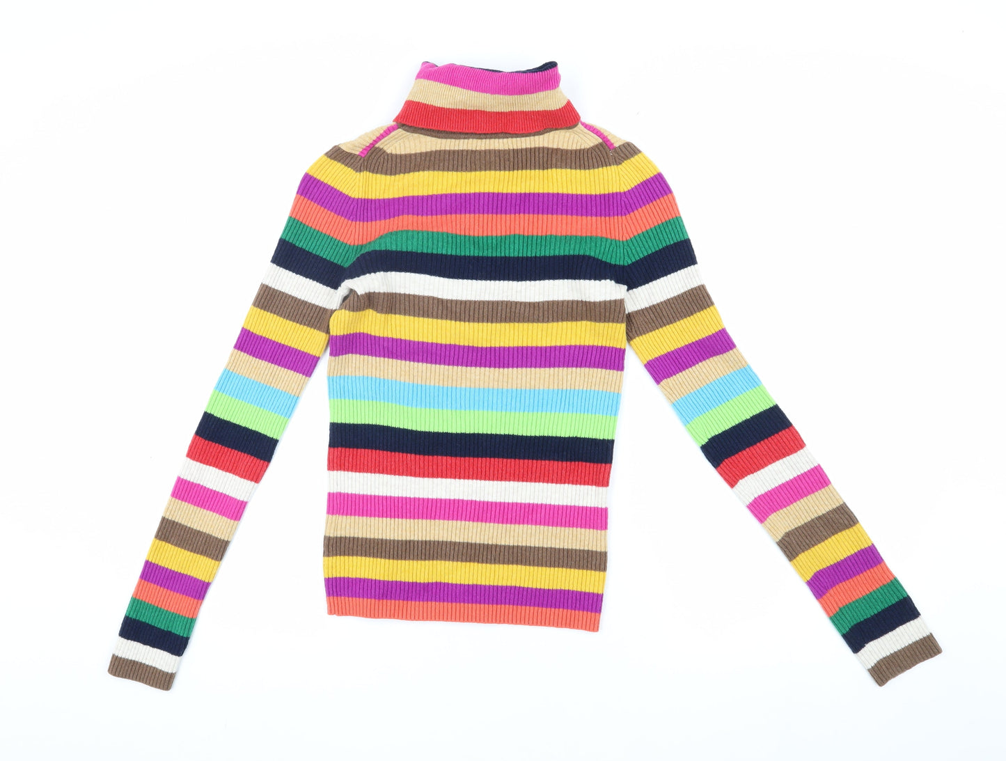 Gap Women’s Multicoloured Striped Mock Neck Jersey