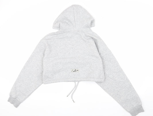 Couture Women's Grey Pullover Hoodie M Relaxed Fit