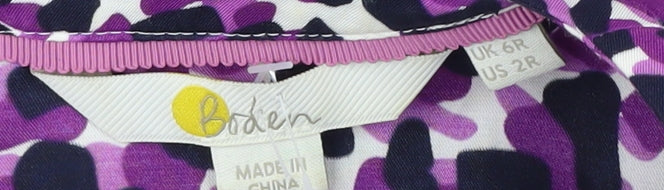 Boden Women's Multicoloured Animal Print Blouse Size 6