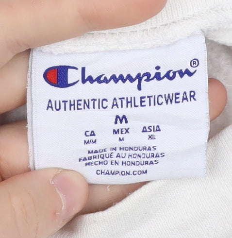 Champion White Pullover Sweatshirt for Unisex Adults M