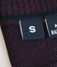 Jack & Jones Men's Red Cable-Knit Pullover Jumper S