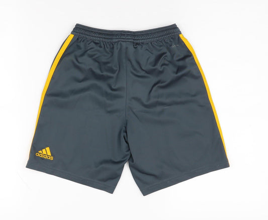 Adidas Boys Grey Athletic Shorts 11-12 Years Football Style