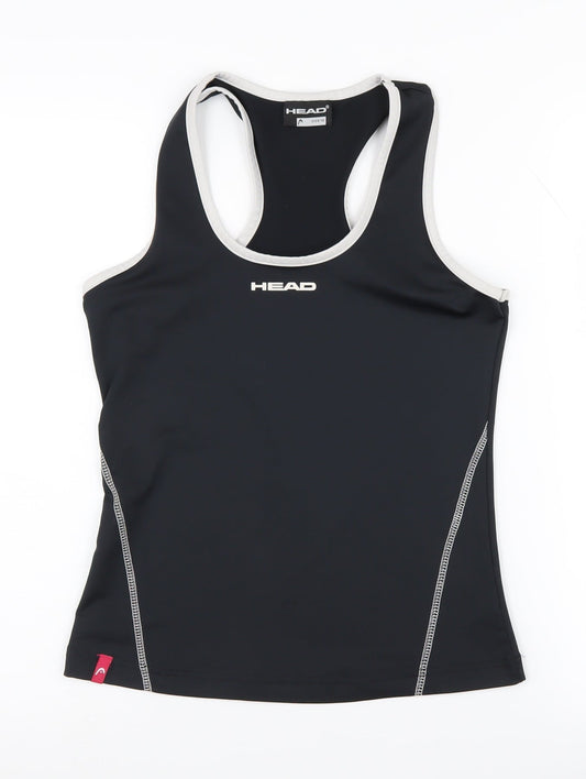HEAD Women's Black Racerback Tank Top Size 10