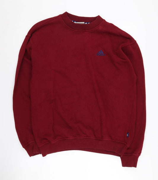 Adidas Men's Red Sweatshirt M Pullover Logo