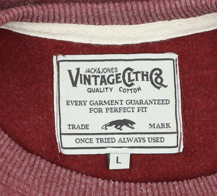 Jack & Jones Men's Red Pullover Sweatshirt - Size L