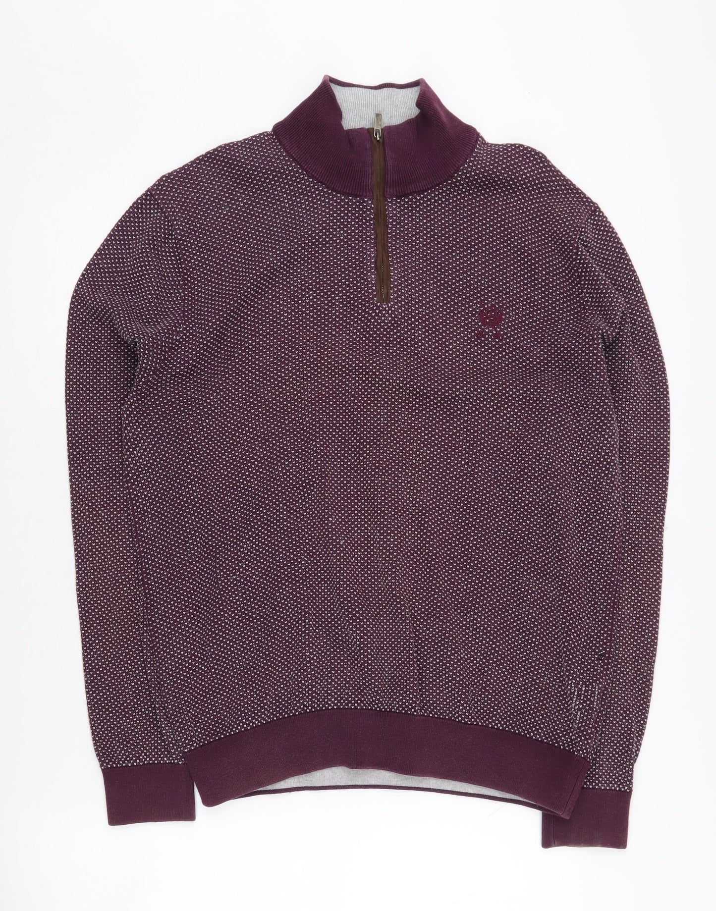 Jeff Banks Men's Purple Knit Sweatshirt M