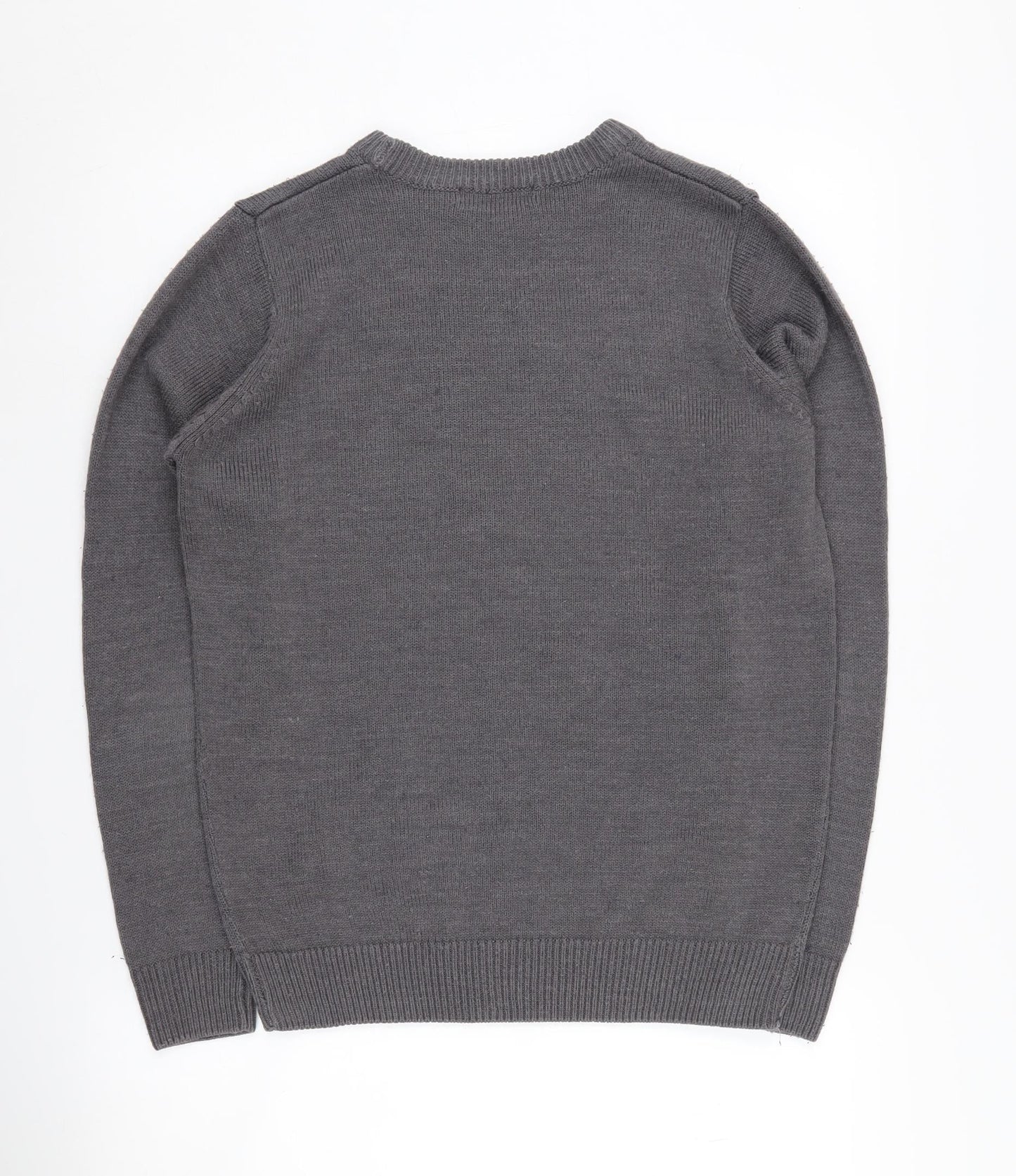 James Pringle Men's Grey Fair Isle Pullover Jumper S