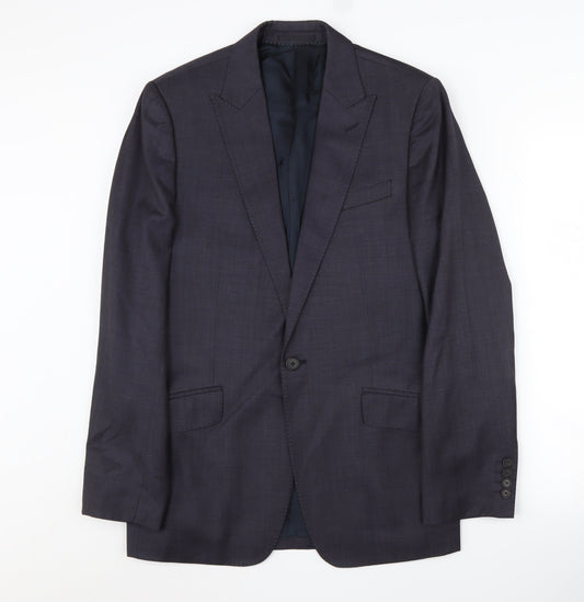 Jaeger Men's Blue Wool Blazer 38R Regular Fit