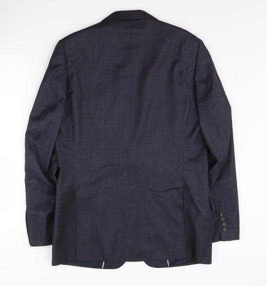 Jaeger Men's Blue Wool Blazer 38R Regular Fit