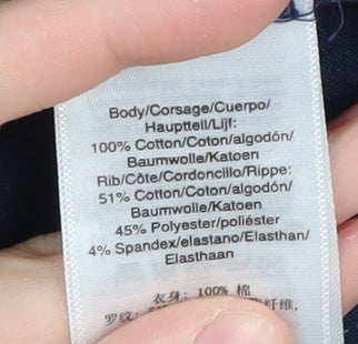 DKNY Men's Blue Polo Shirt - Size M, Cotton Mix