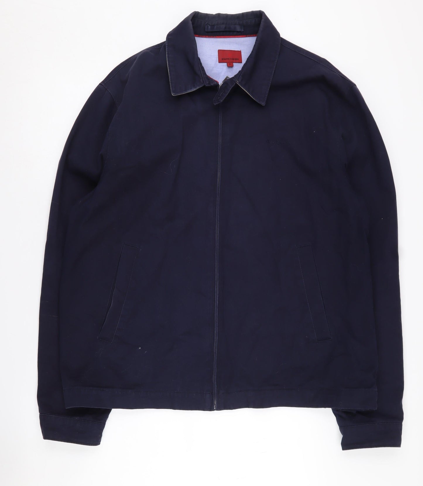 Pierre Cardin Men's Blue XL Full Zip Cotton Jacket