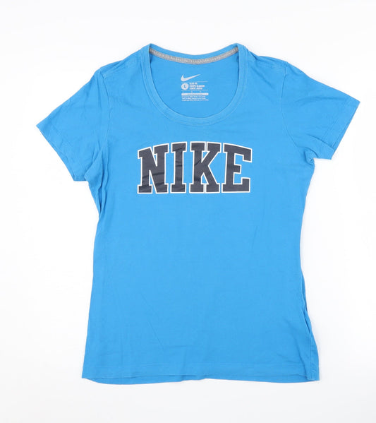 Nike Women's Blue Slim Fit T-Shirt L
