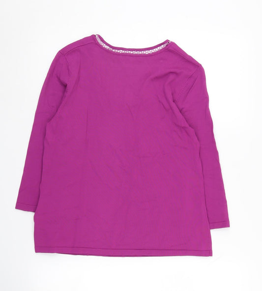 Womens UK Size M Windsmoor Purple Viscose Blend T-Shirt