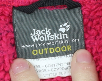 Jack Wolfskin Women's Red Mid-Length Hooded Jacket M