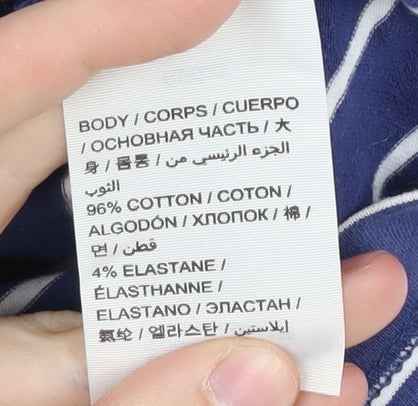 Superdry Women's Blue Striped Tank - M, Scoop Neck, Casual