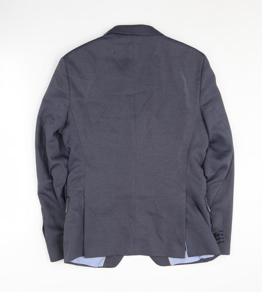 Zara Man Blue Blazer, Men's 36 Formal Regular Fit