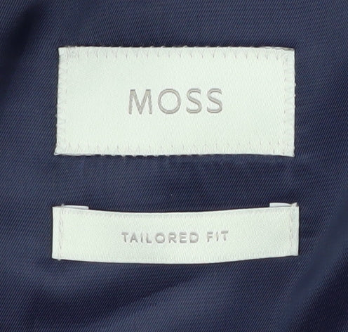 Moss Blue Suit Jacket Unisex 40S Tailored